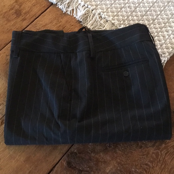 Pants - 🔵3/$30 Wide leg, navy pinstripe women's slacks